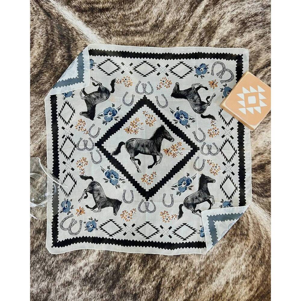 NEW TASHA POLIZZI women's dixie horse scarf in multicolor